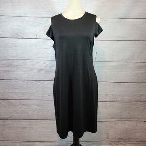 DESIGN Lab Cold Shoulder Above The Knee Dress Black Size Medium